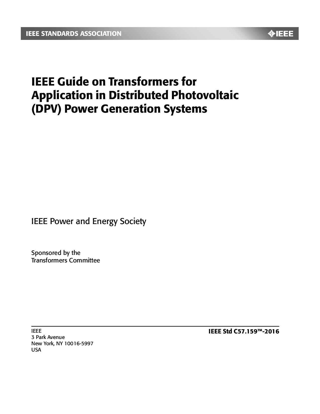IEEE C57.159-2016封面图