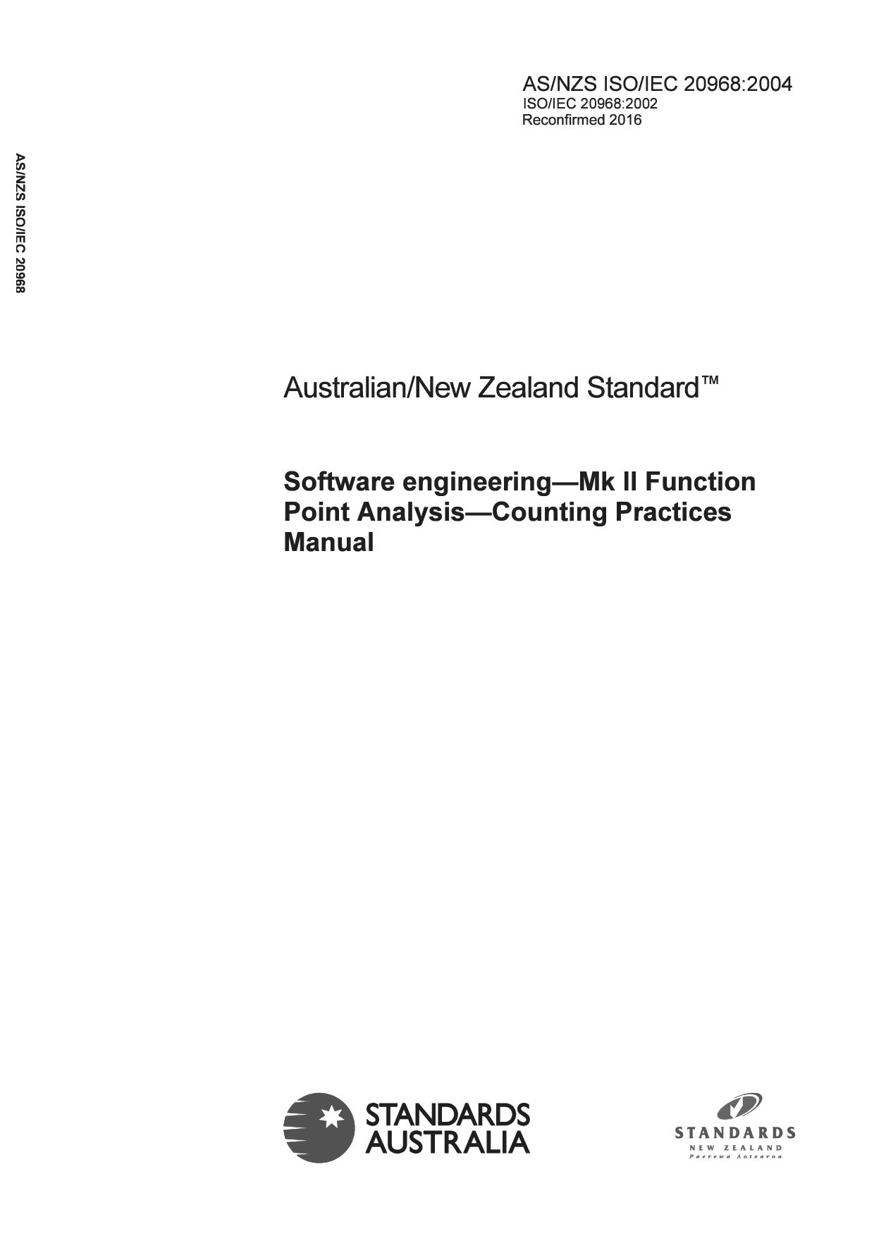 AS/NZS ISO/IEC 20968:2004(R2016)封面图