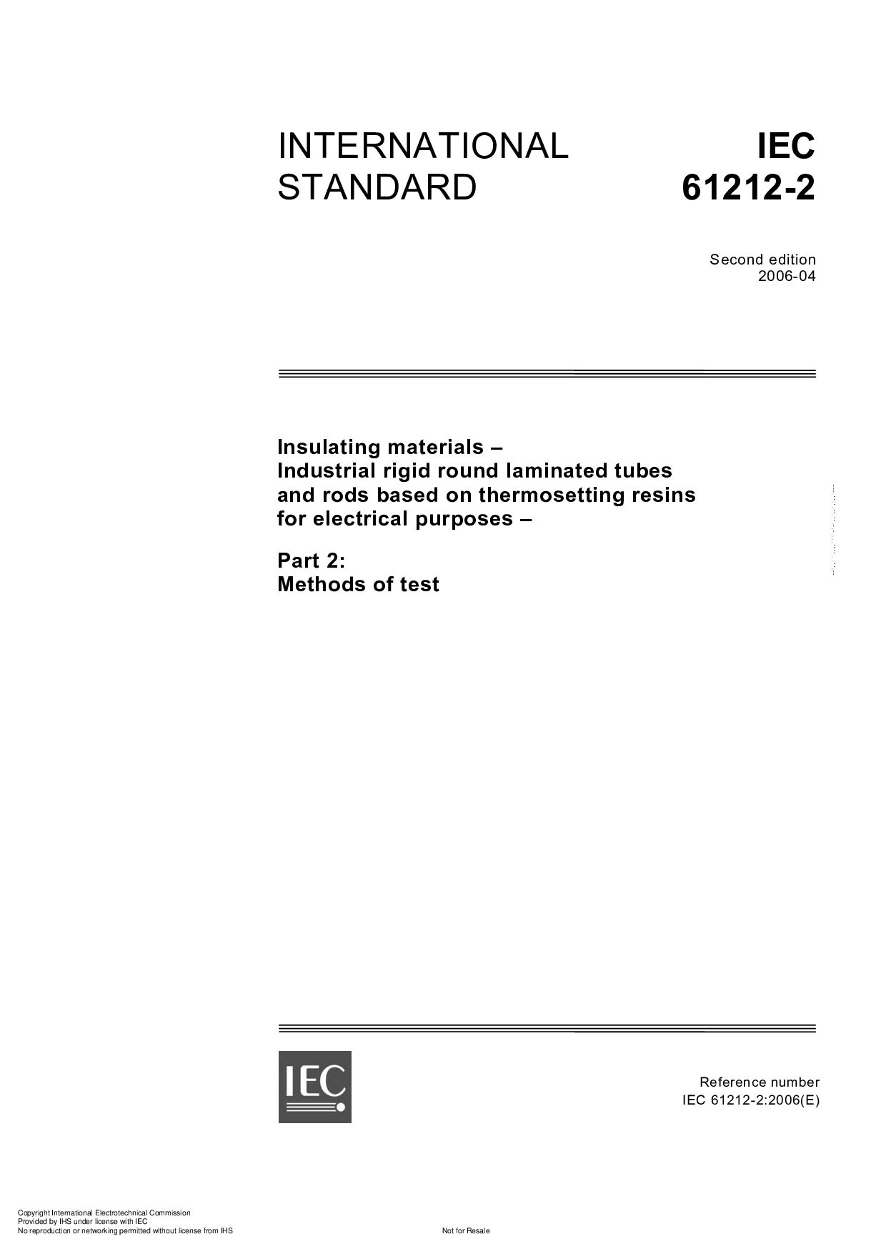 IEC 61212-2:2006封面图