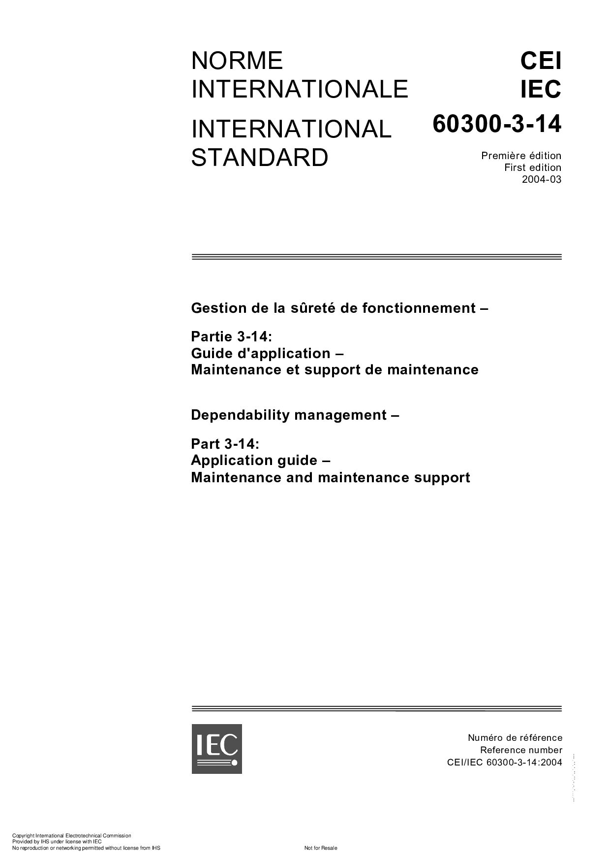 IEC 60300-3-14:2004封面图