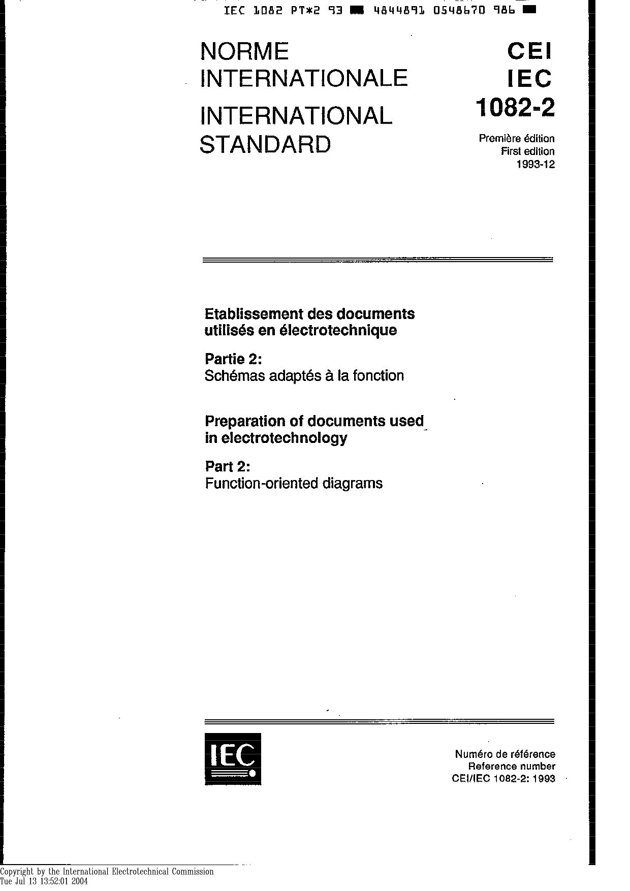 IEC 61082-2:1993封面图