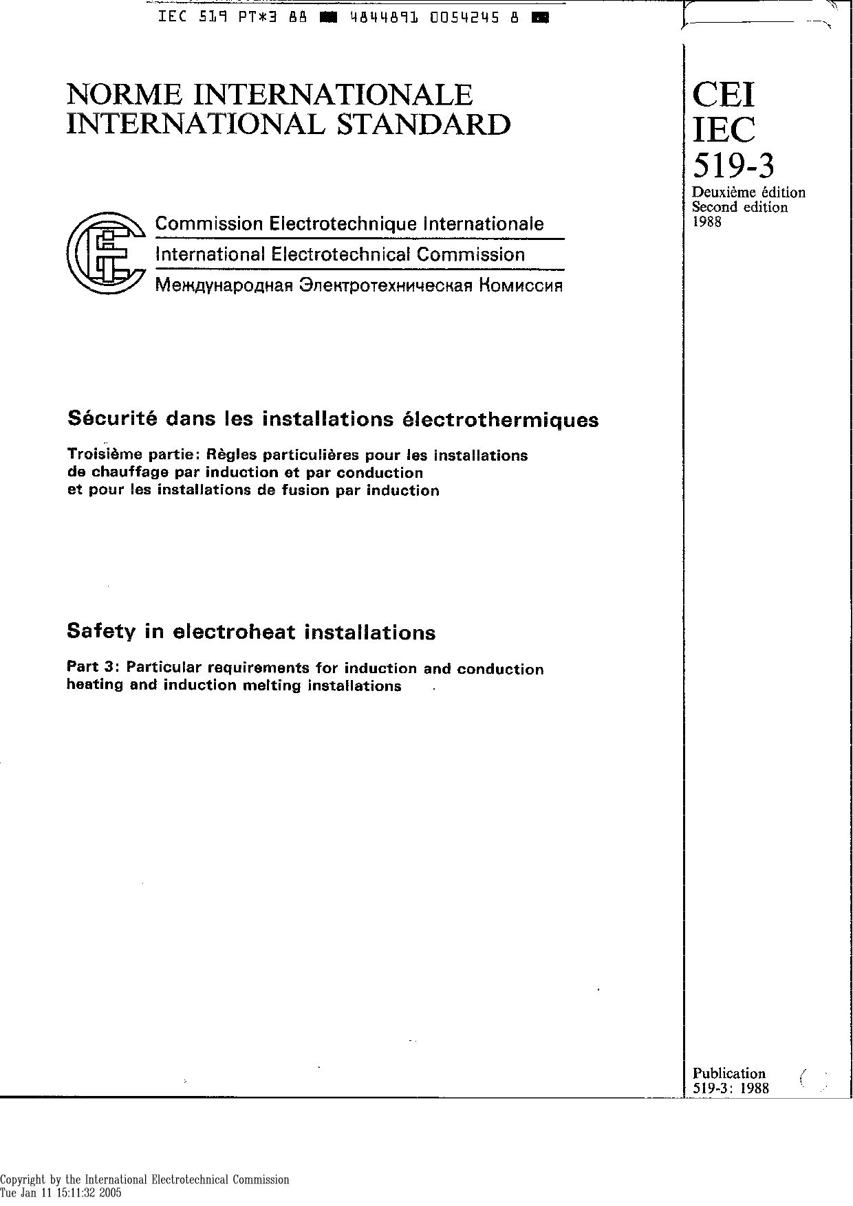 IEC 60519-3:1988