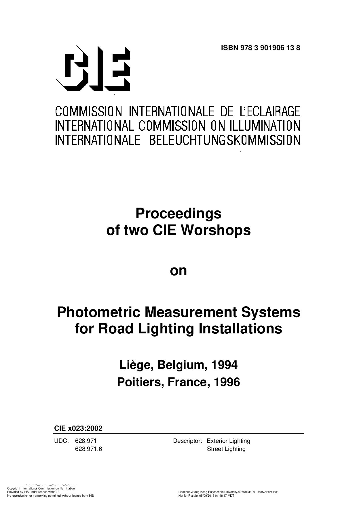CIE X023-2002封面图