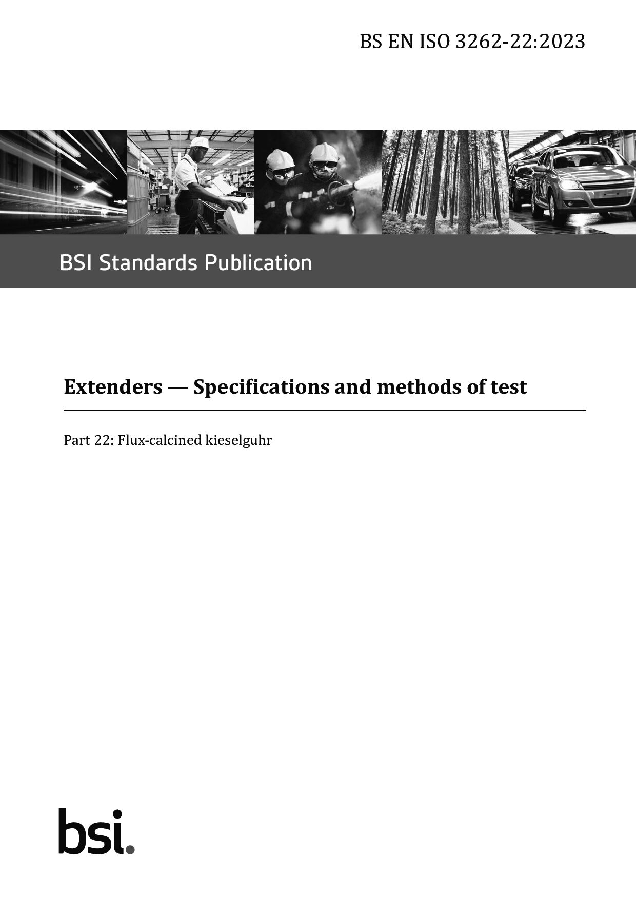 BS EN ISO 3262-22:2023封面图