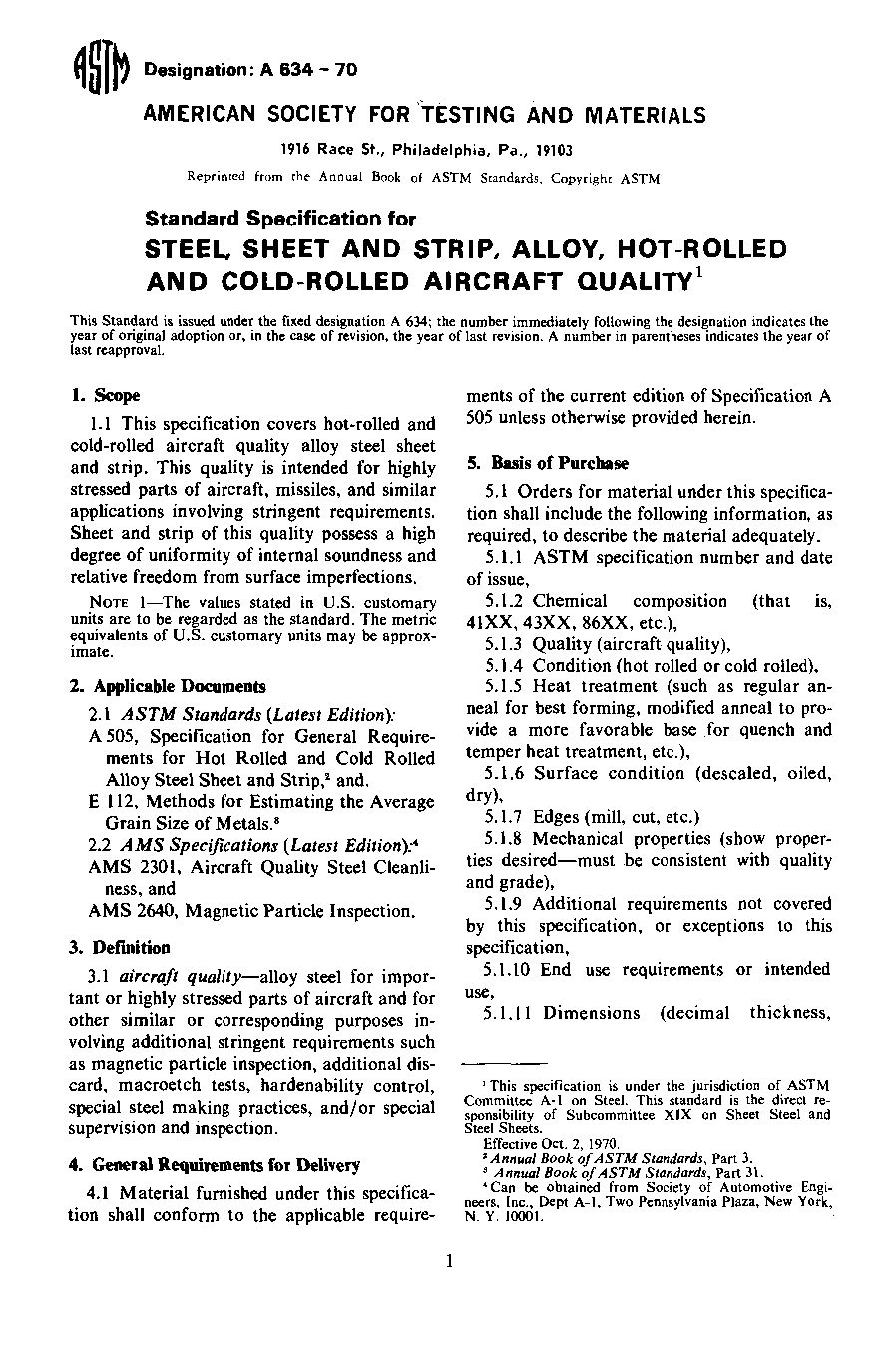 ASTM A634-70封面图