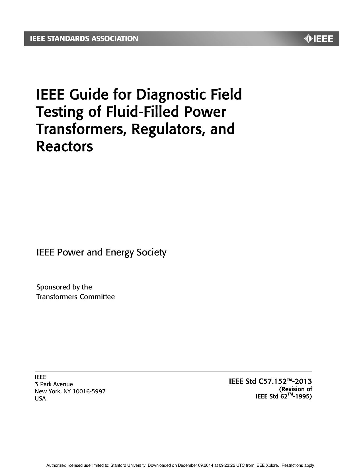 IEEE Std C57.152-2013封面图