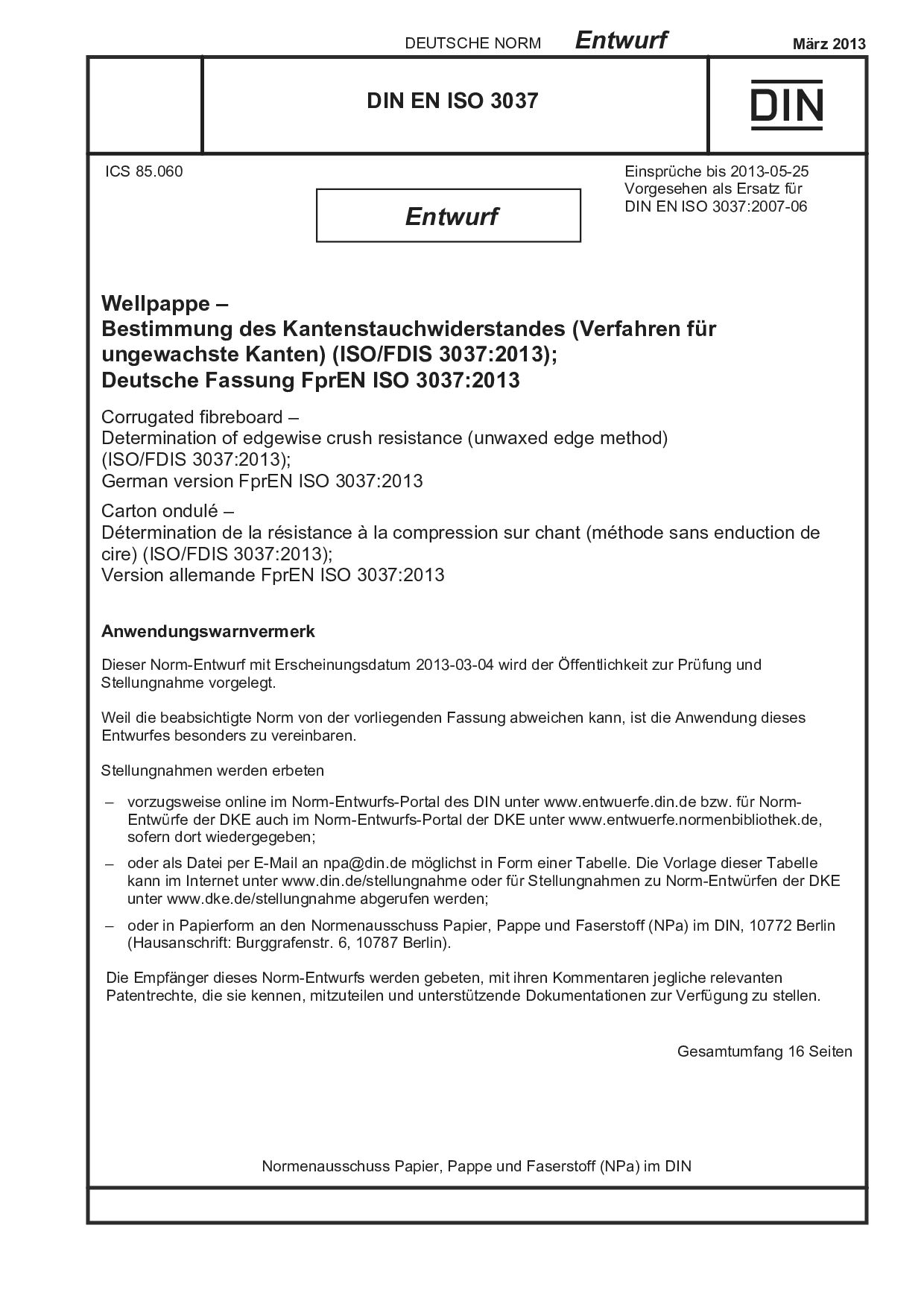 DIN EN ISO 3037 E:2013-03封面图