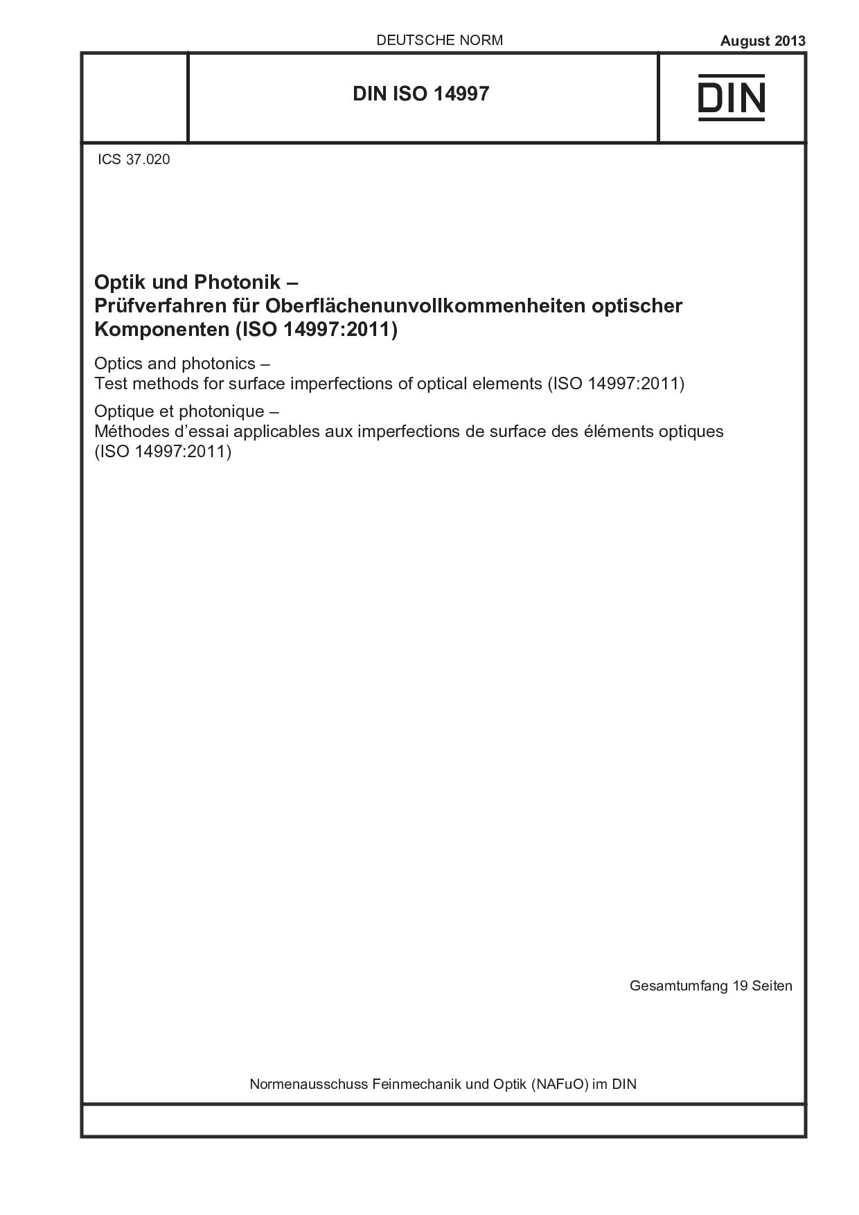 DIN ISO 14997:2013封面图