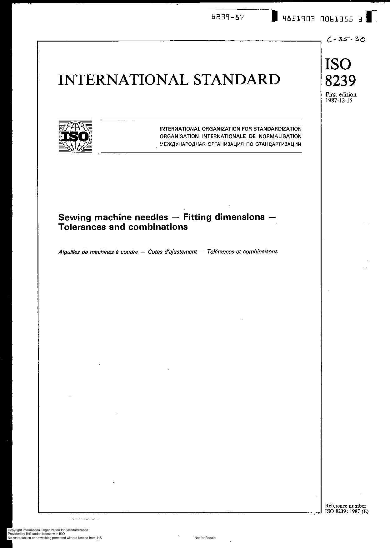 ISO 8239:1987封面图