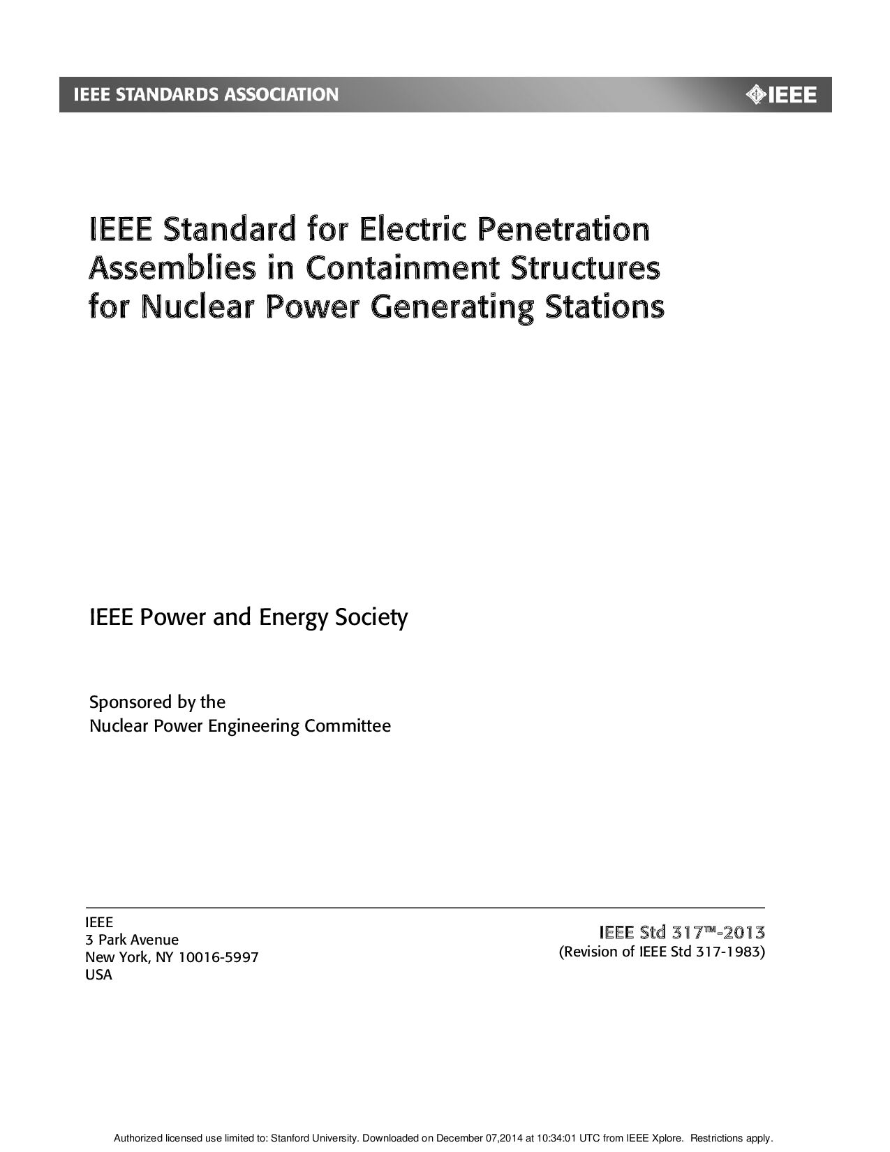 IEEE Std 317-2013封面图