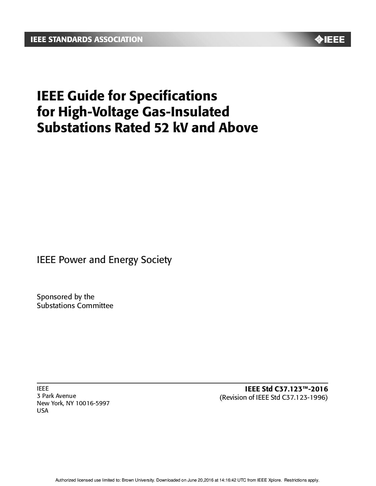 IEEE Std C37.123-2016