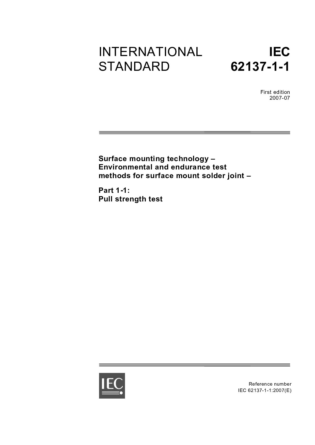 IEC 62137-1-1:2007封面图