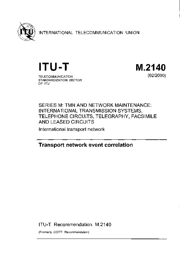 ITU-T M.2140-2000