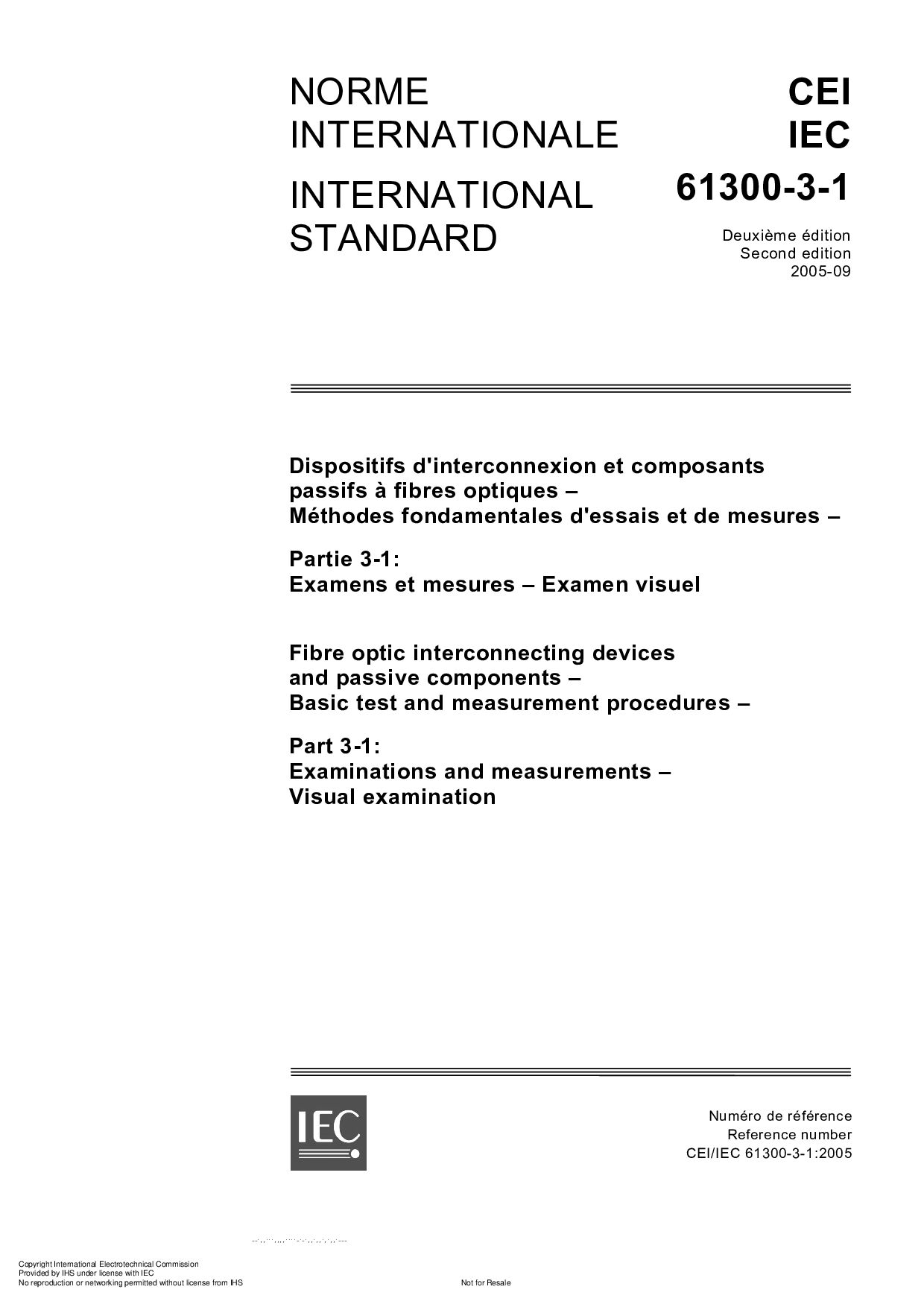 IEC 61300-3-1:2005封面图