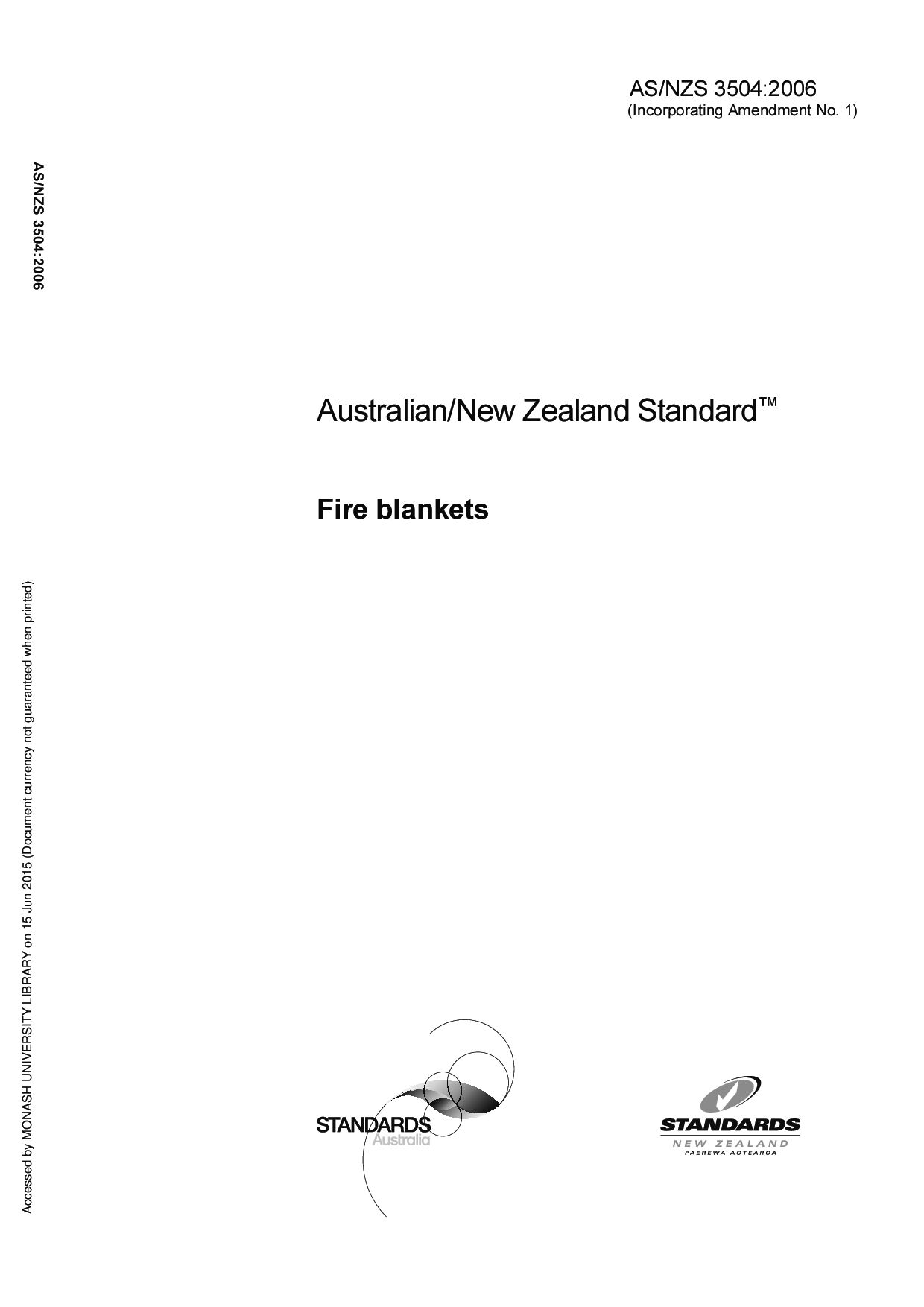 AS/NZS 3504:2006(R2008)封面图