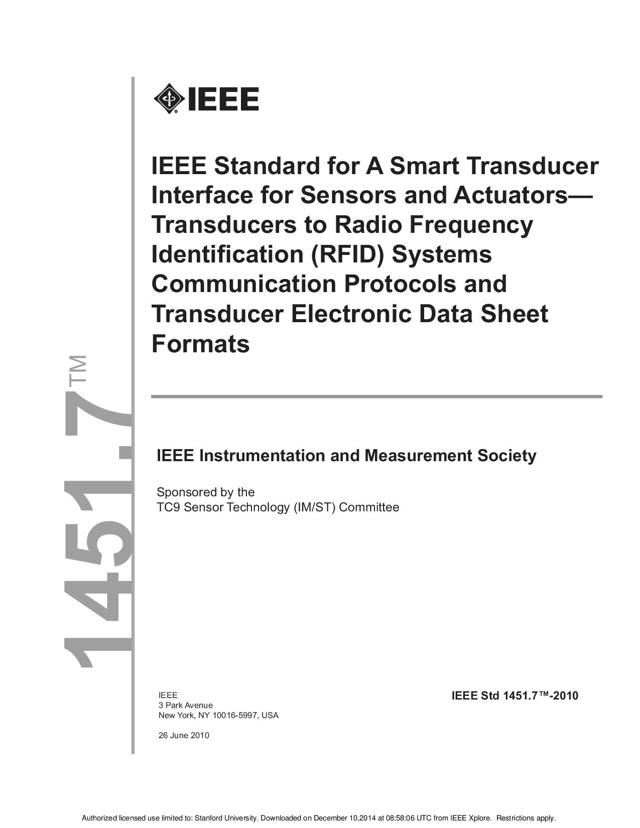 IEEE Std 1451.7-2010