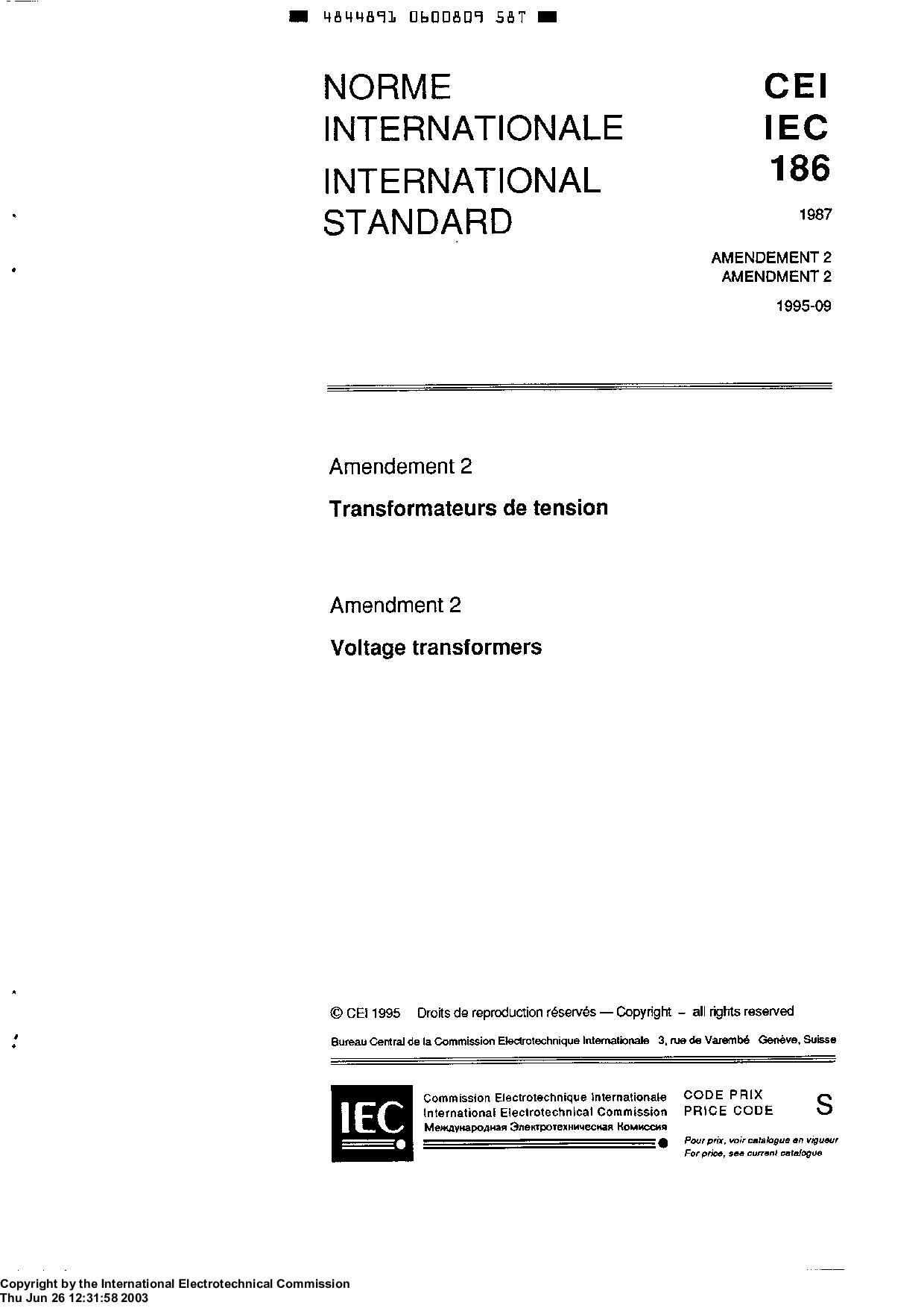 IEC 60186:1987/AMD2:1995封面图