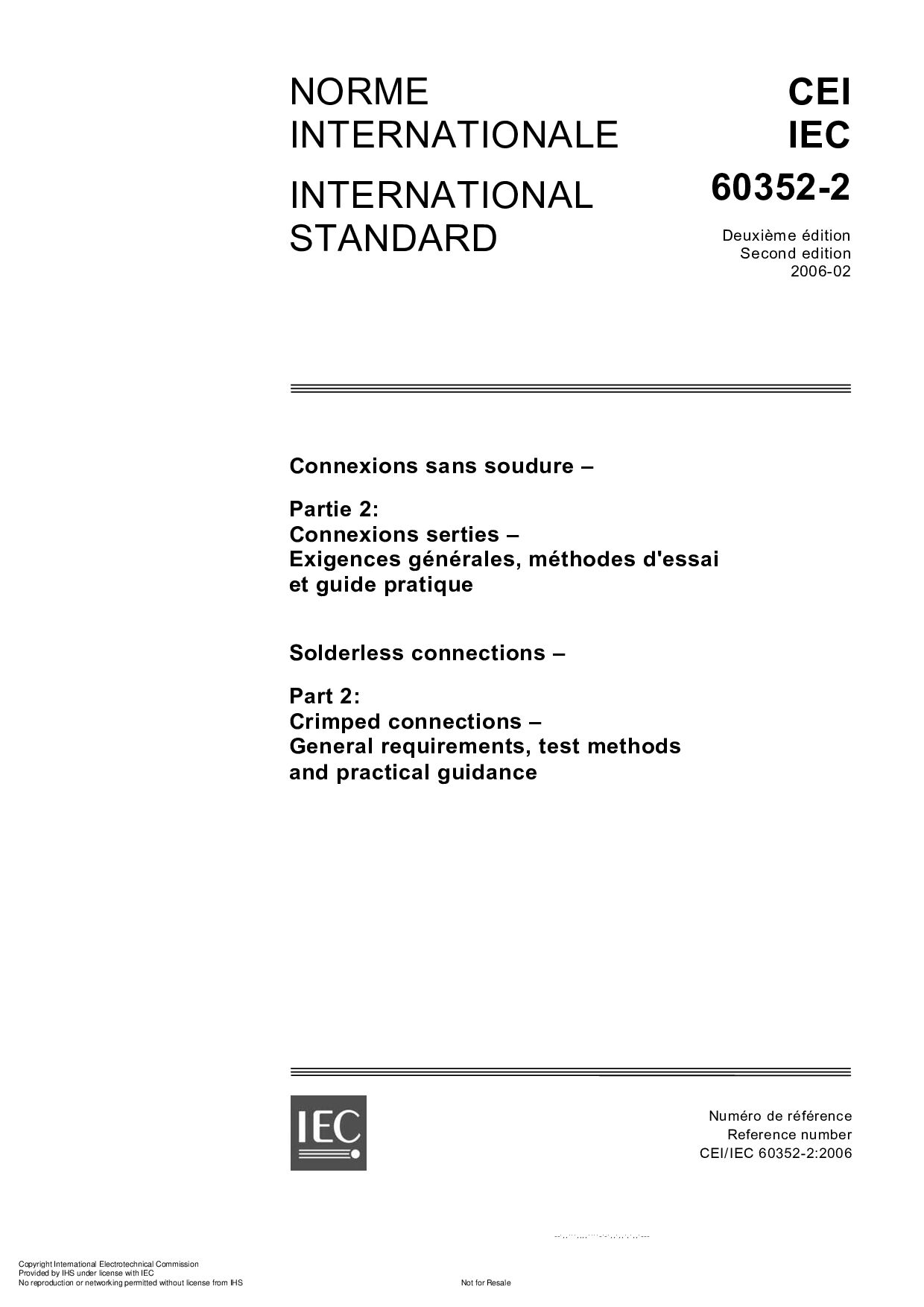 IEC 60352-2:2006封面图