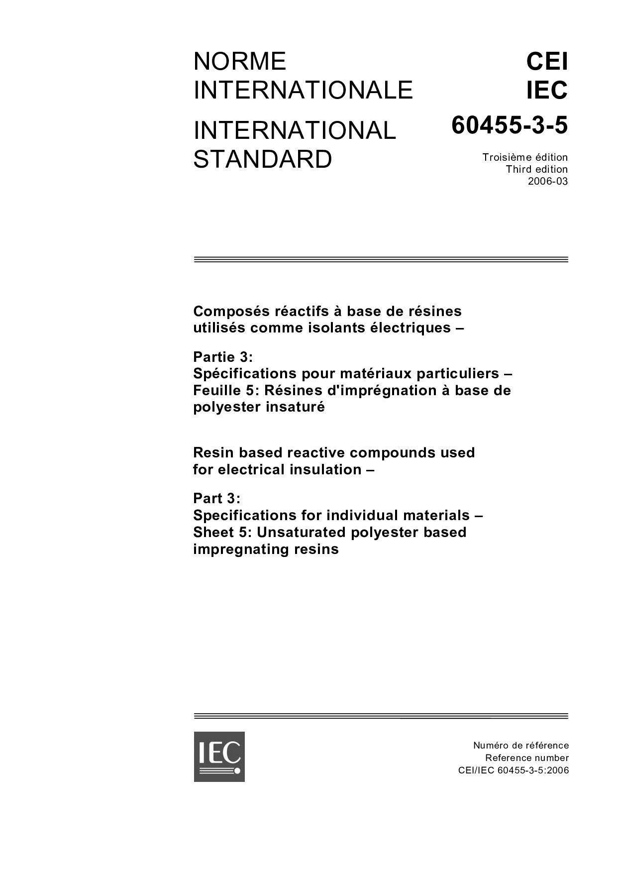 IEC 60455-3-5:2006封面图