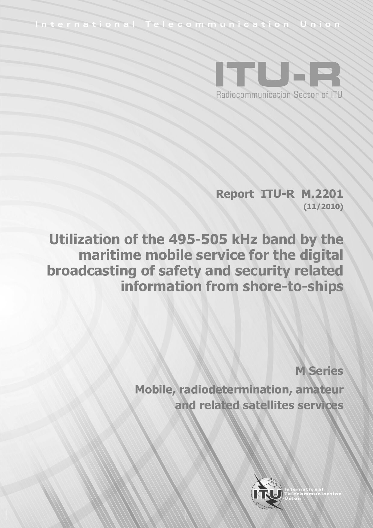 ITU-R REPORT M.2201-2010封面图