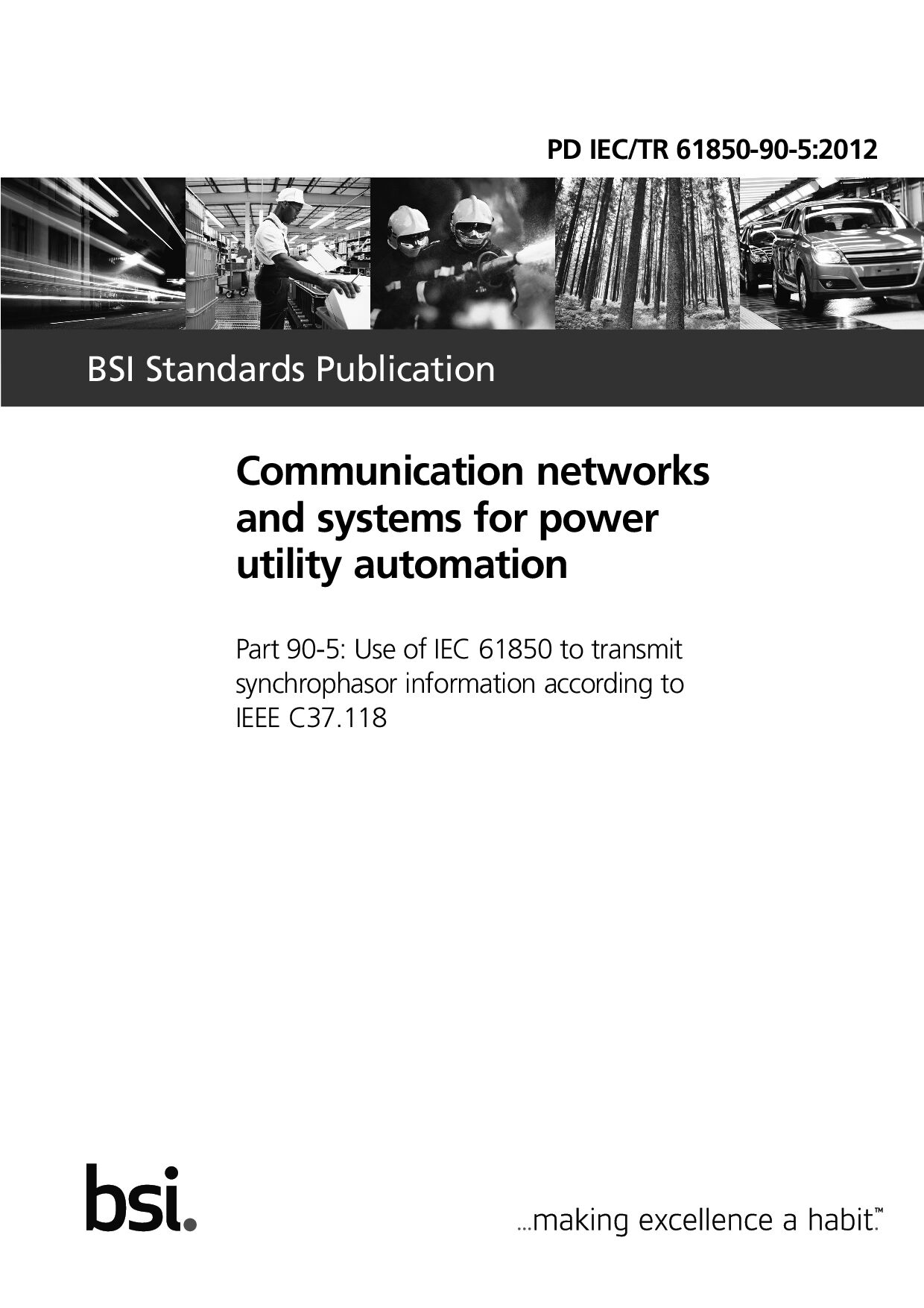 BS PD IEC/TR 61850-90-5:2012封面图