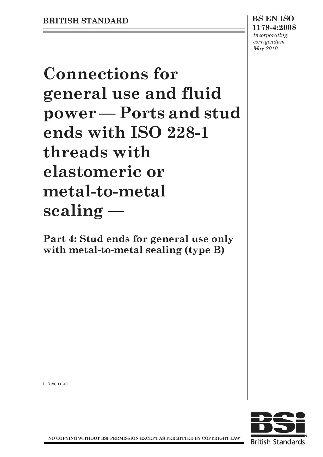 BS EN ISO 1179-4:2008(2010)封面图