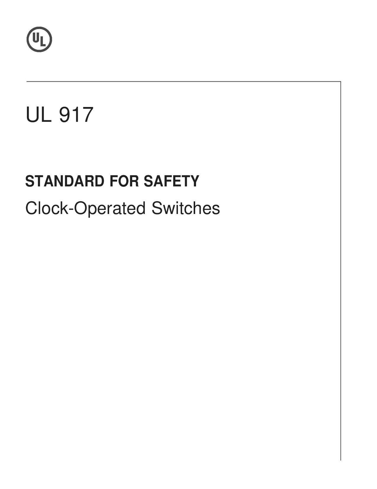 UL 917-2016封面图