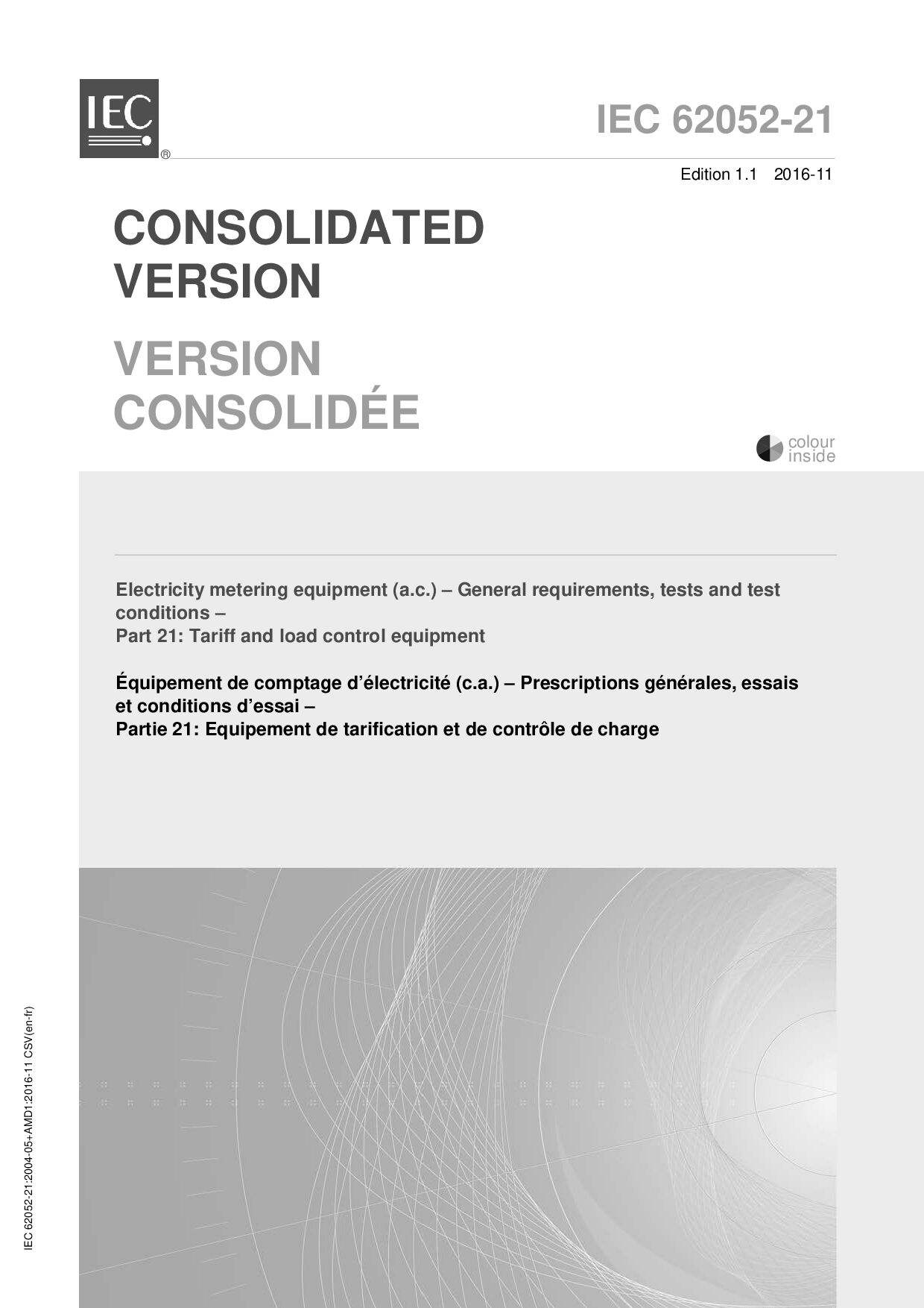 IEC 62052-21:2004+AMD1:2016 CSV