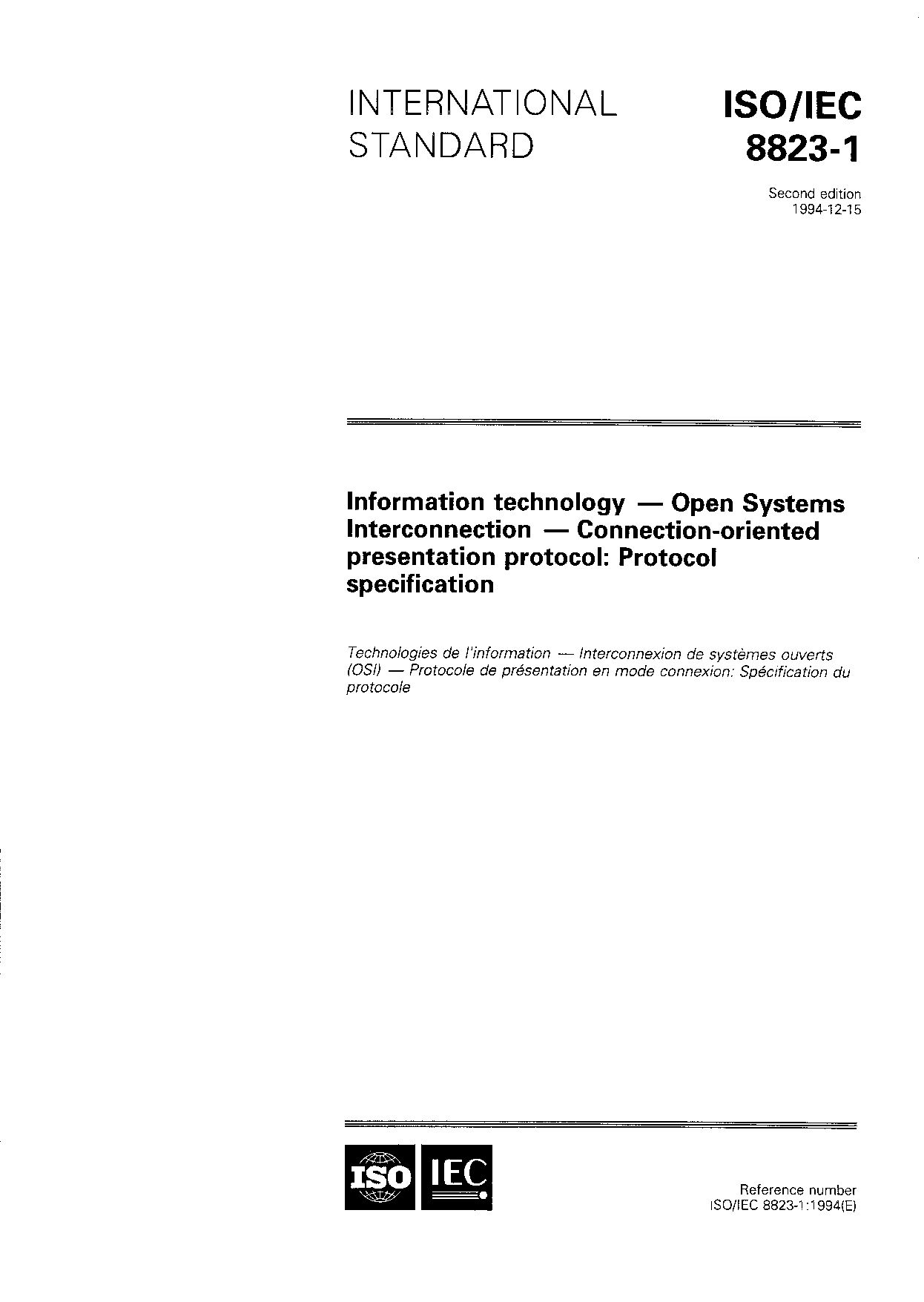ISO/IEC 8823-1:1994封面图