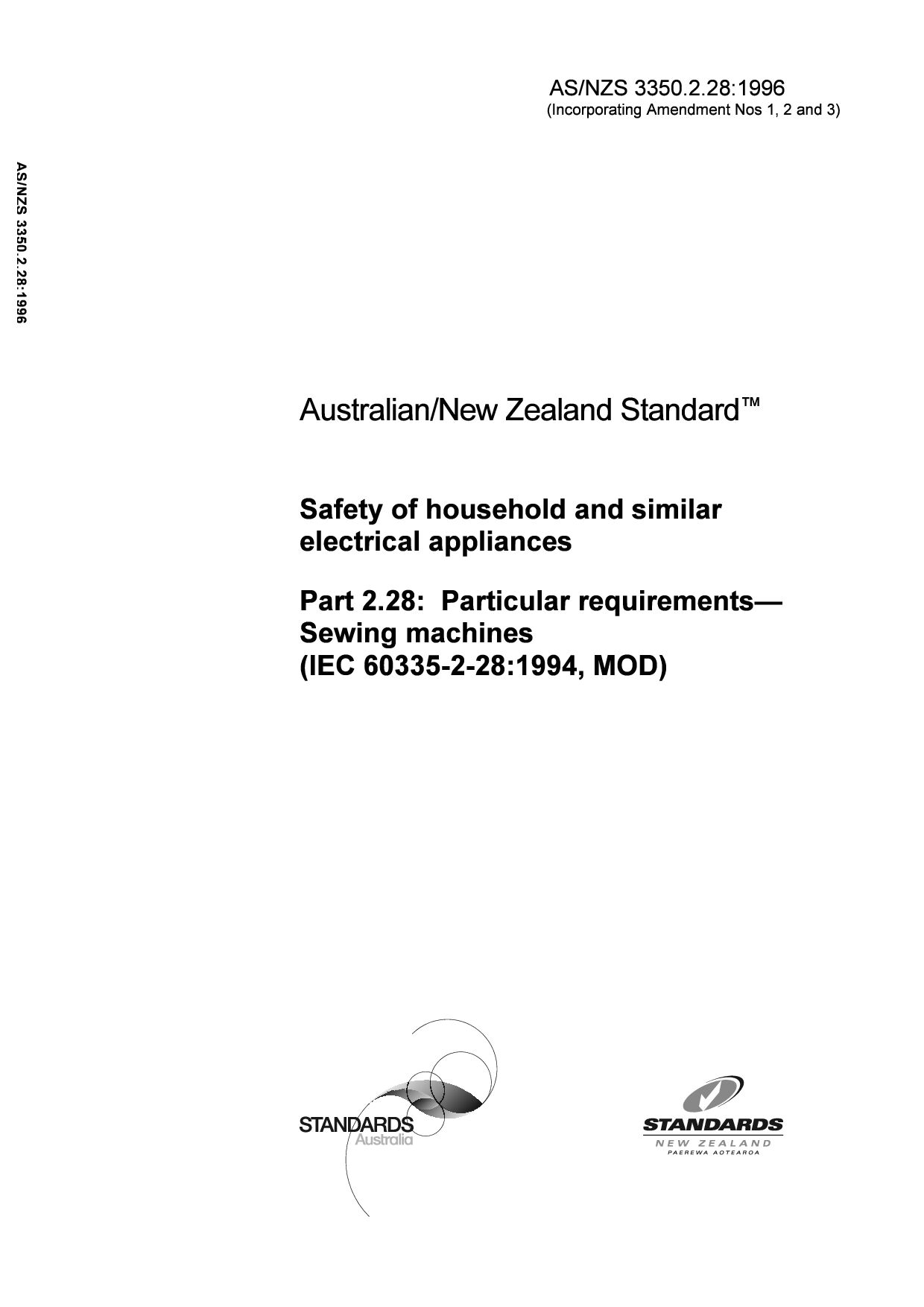 AS/NZS 3350.2.28:1996(R2007)封面图