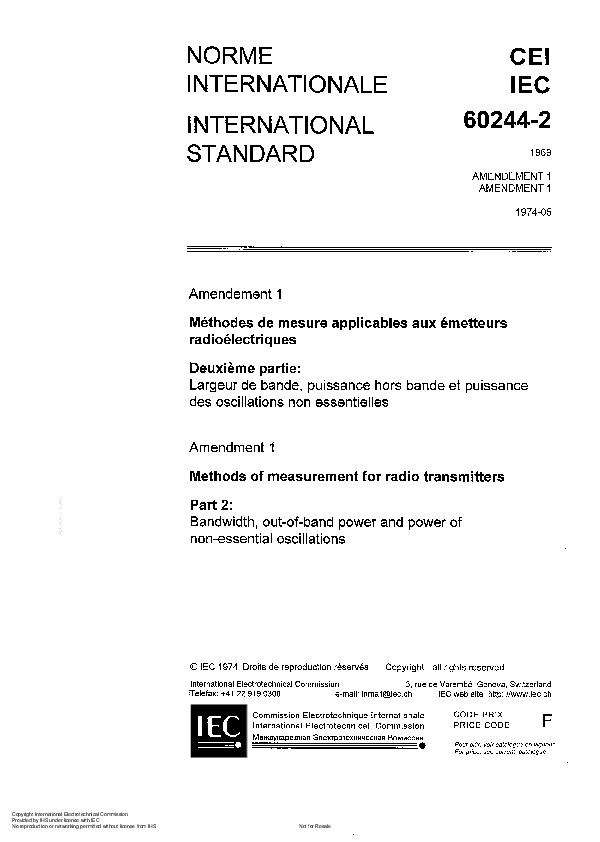IEC 60244-2:1969封面图