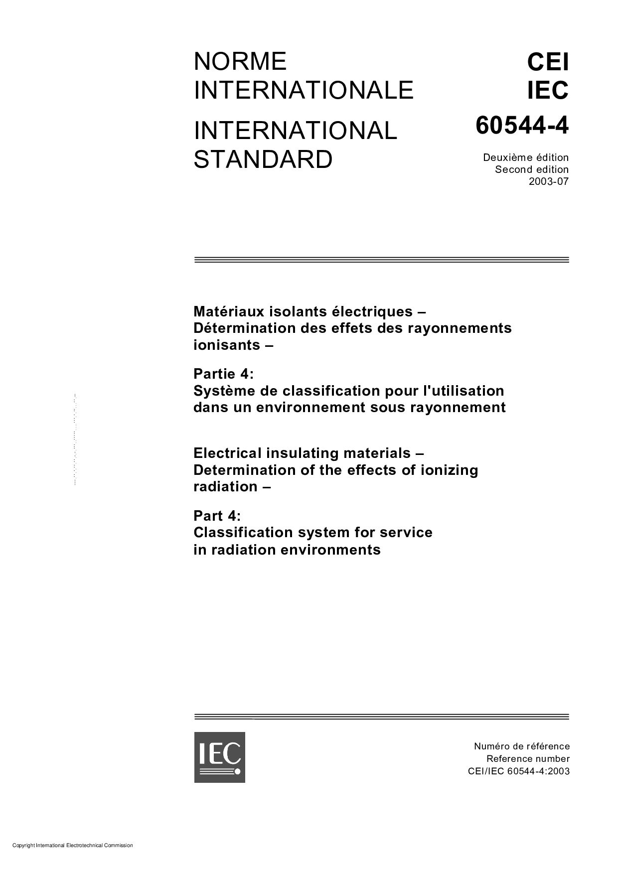 IEC 60544-4:2003封面图