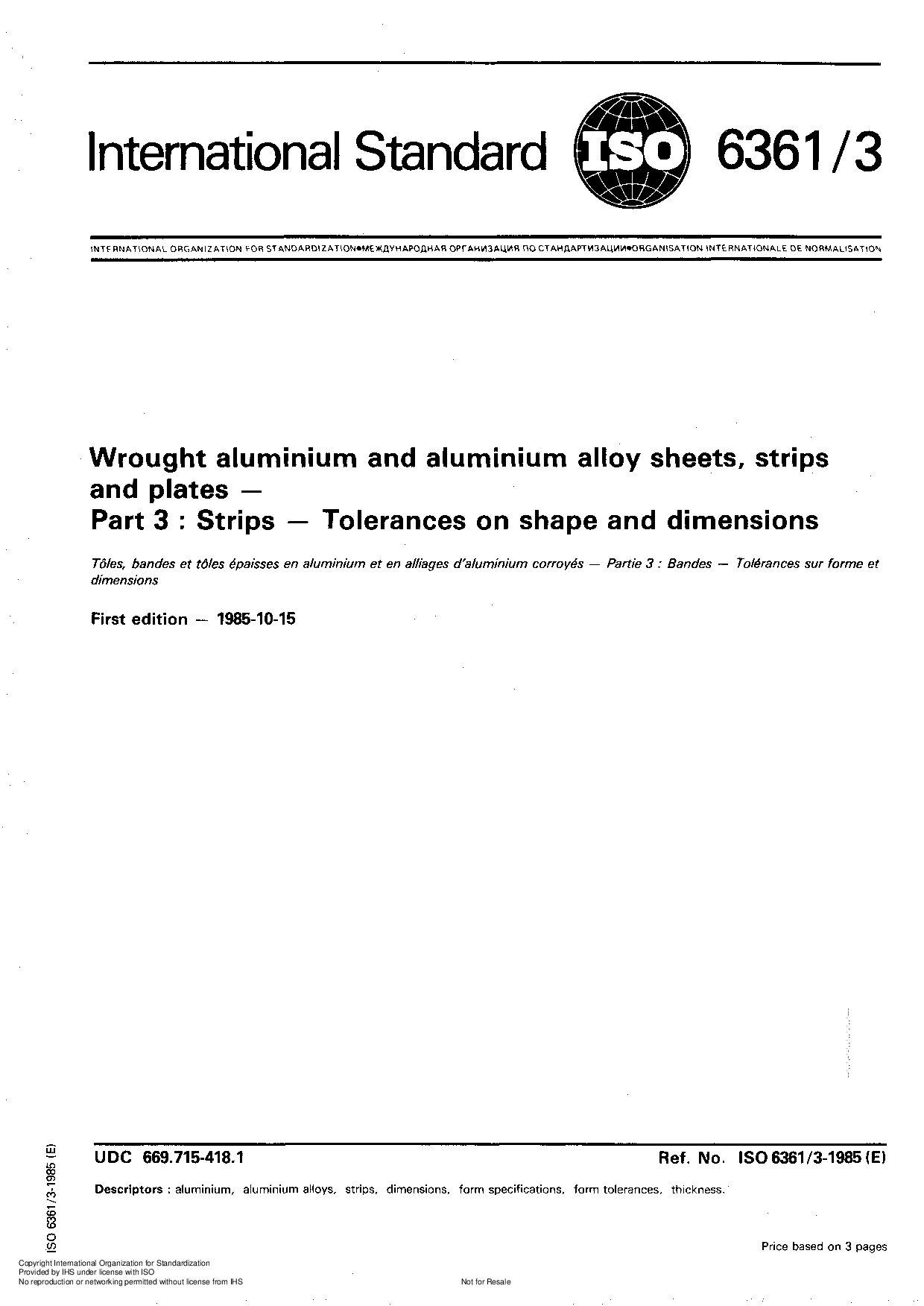 ISO 6361-3:1985封面图