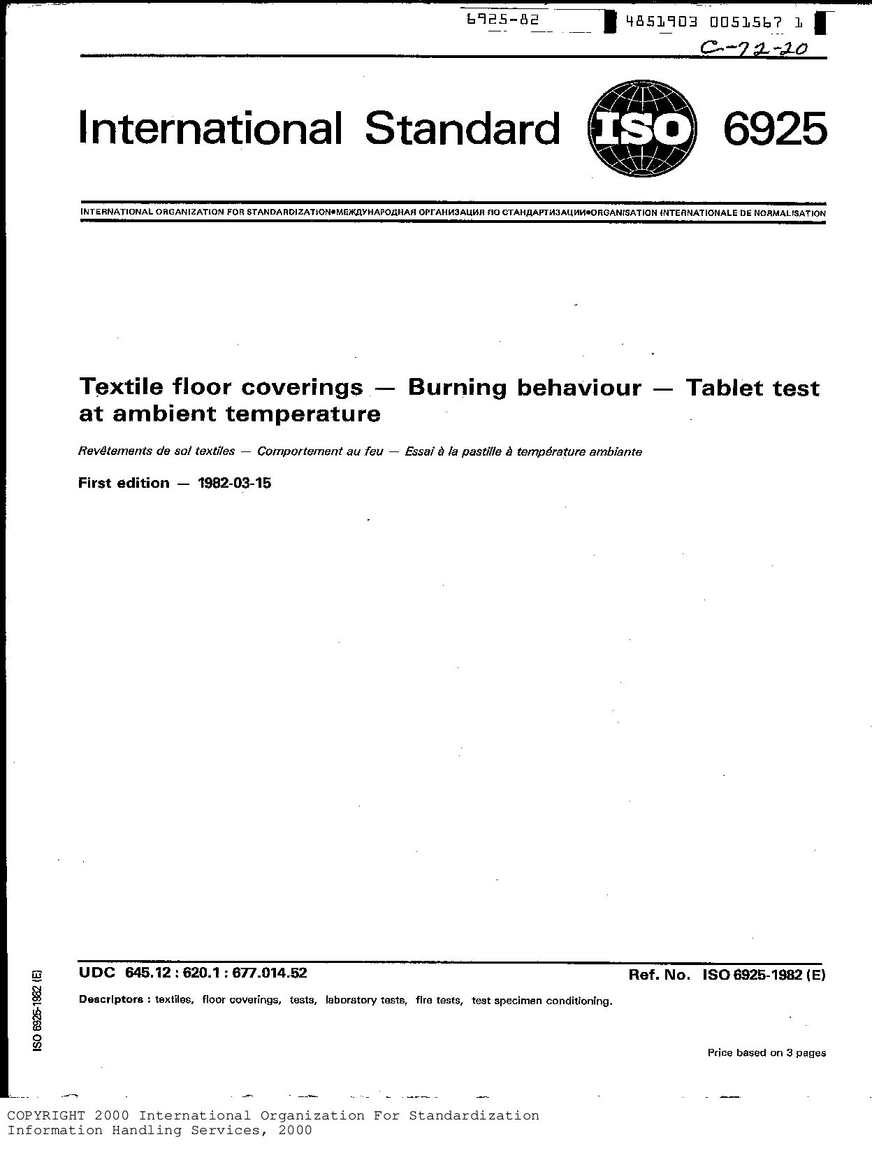 ISO 6925:1982封面图