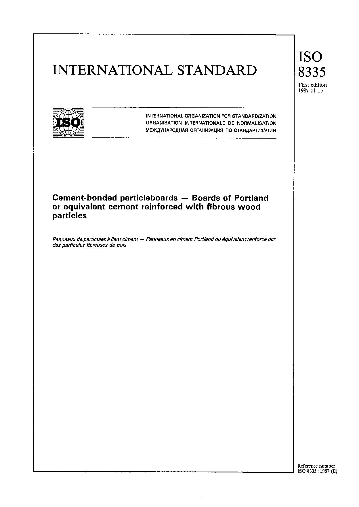 ISO 8335:1987封面图