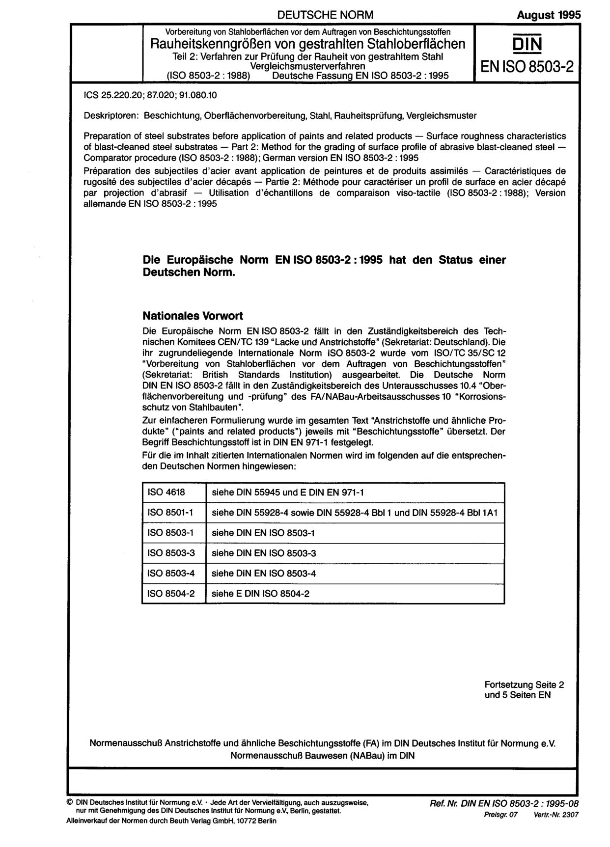 DIN EN ISO 8503-2:1995封面图