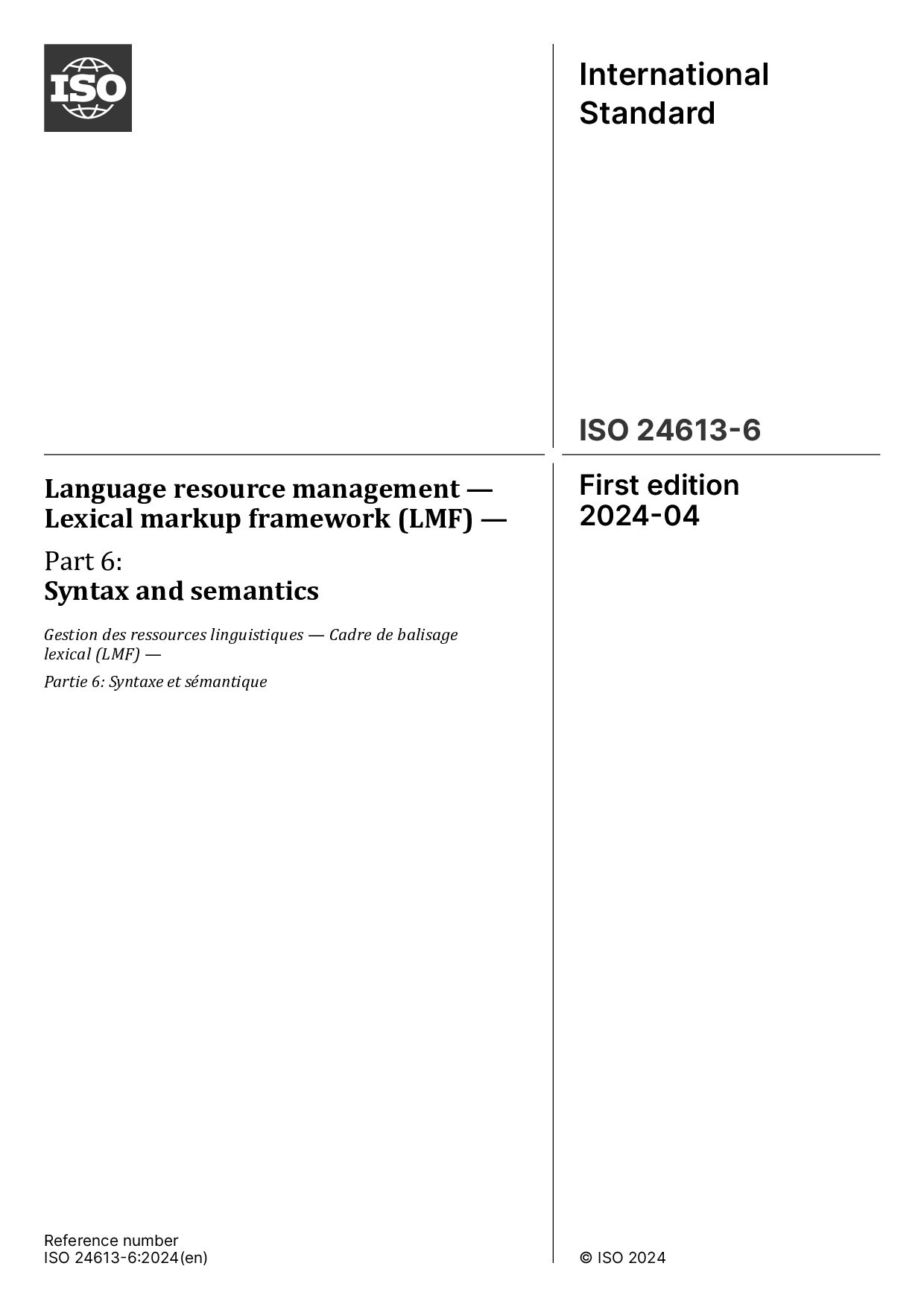 ISO 24613-6:2024封面图