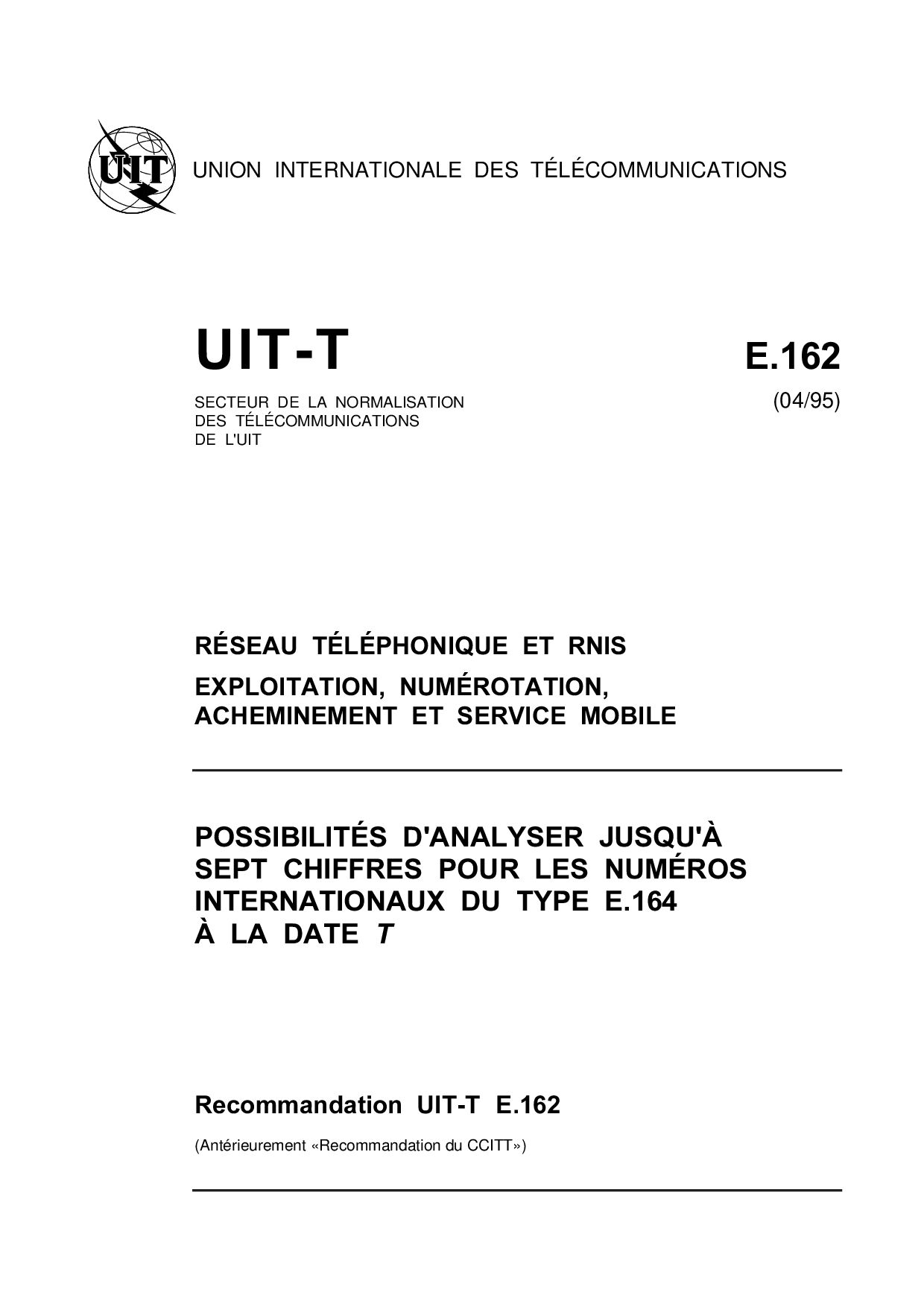 ITU-T E.162 FRENCH-1995封面图