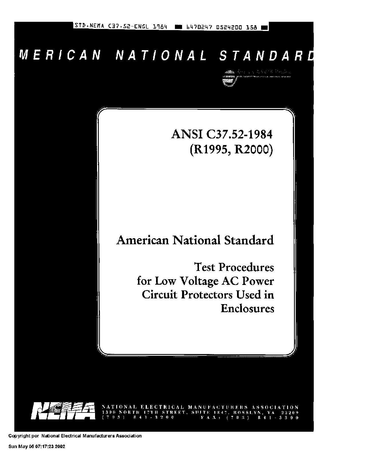 ANSI C37.52-1984(R2000)