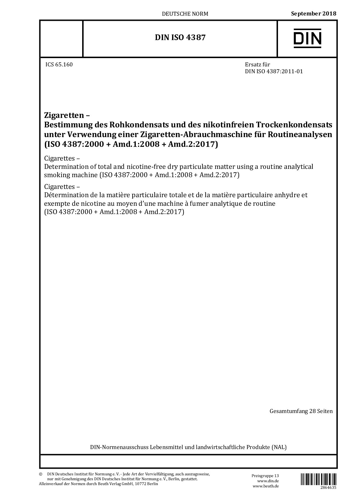 DIN ISO 4387:2018-09封面图