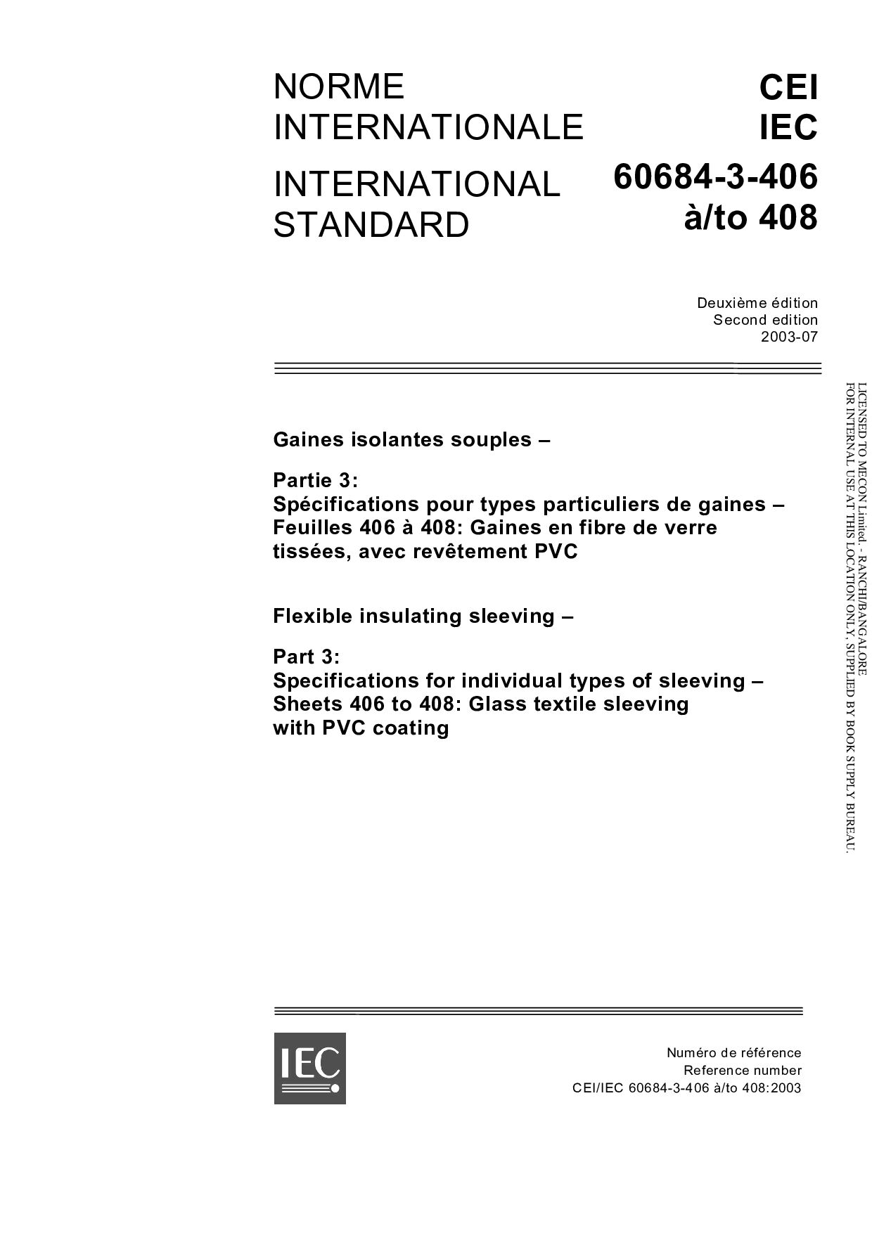 IEC 60684-3-406 to 408:2003封面图