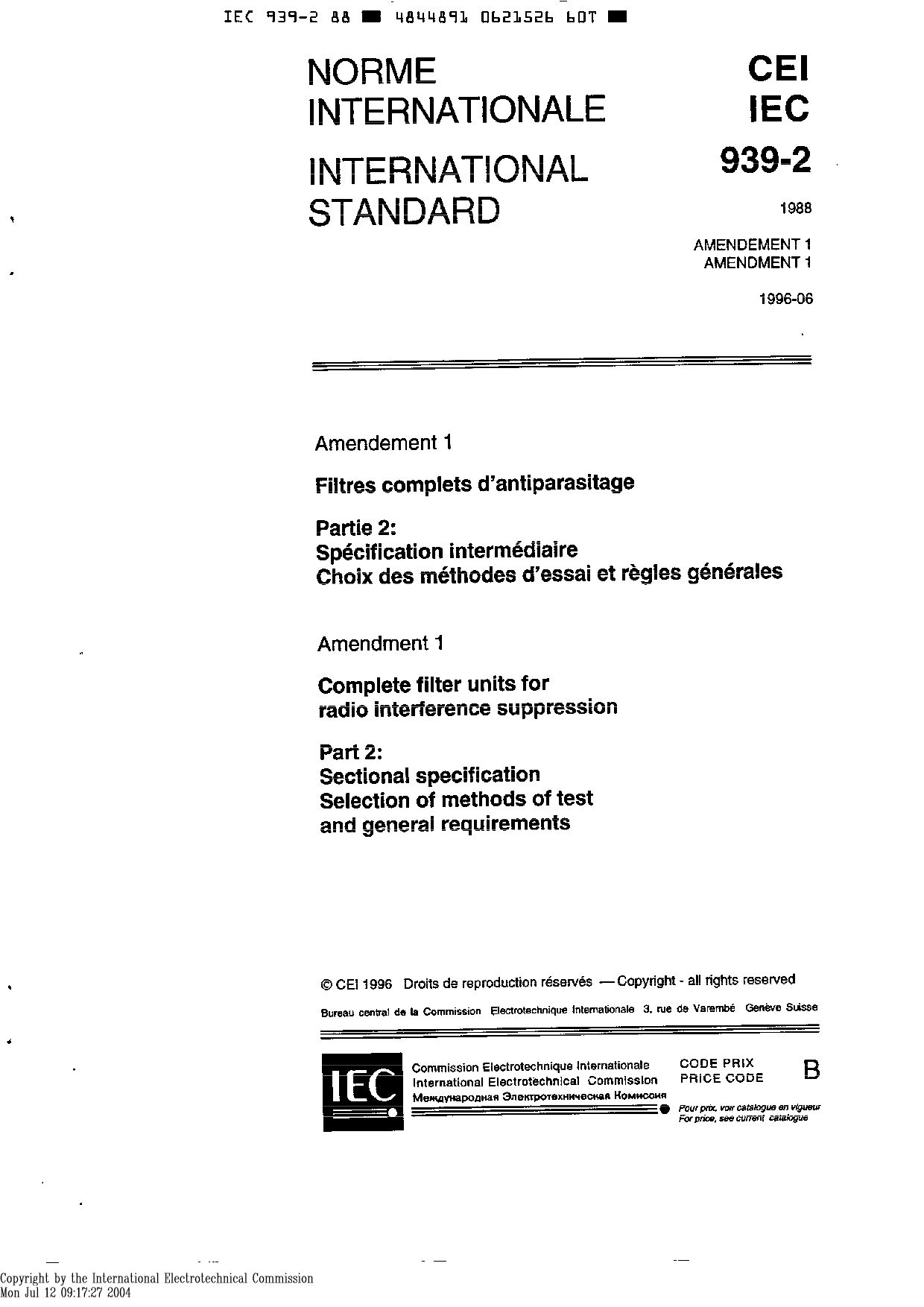 IEC 60939-2:1988封面图