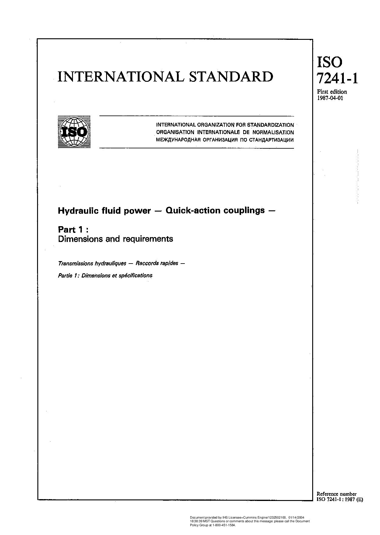 ISO 7241-1:1987封面图