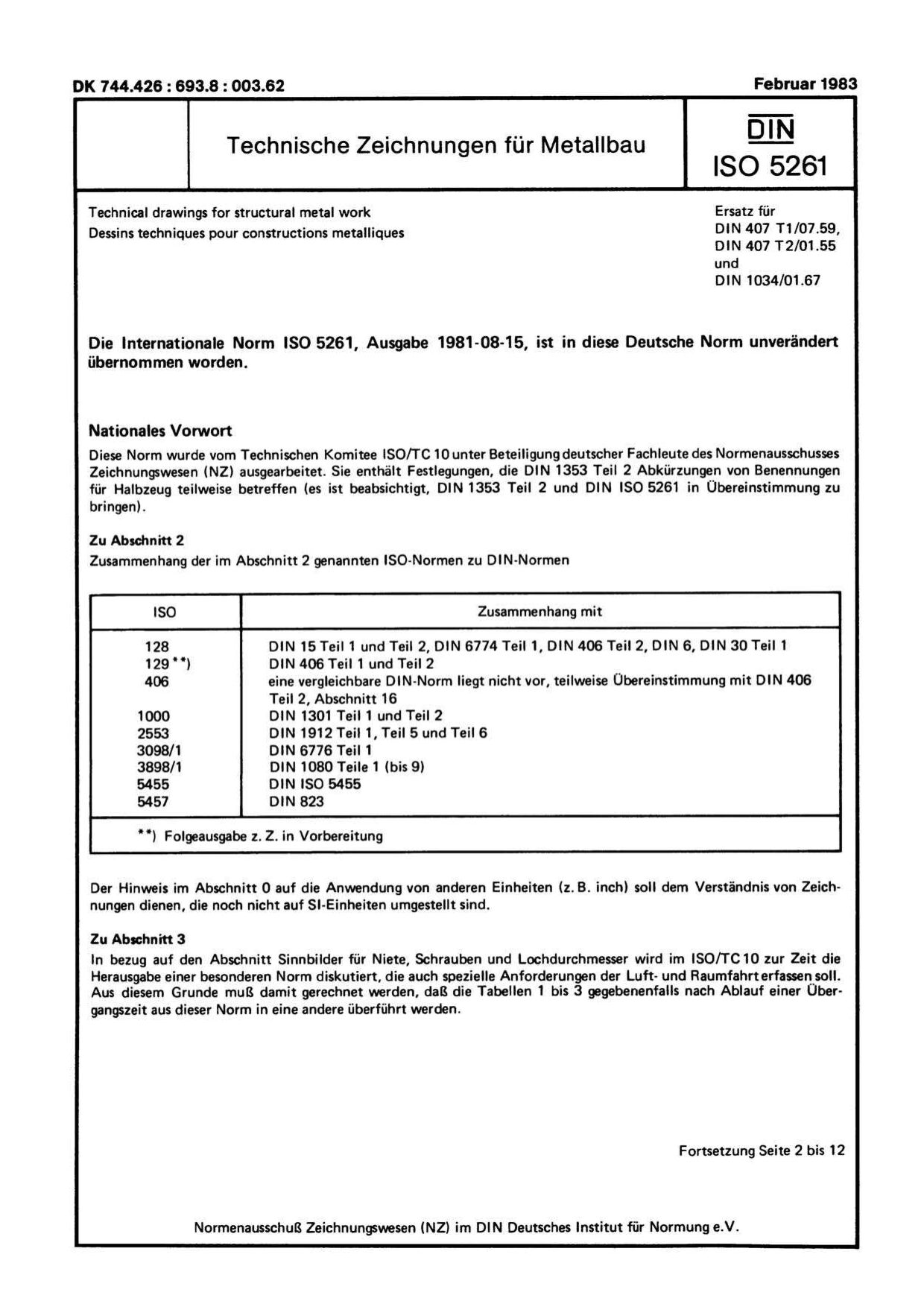 DIN ISO 5261:1983-02封面图