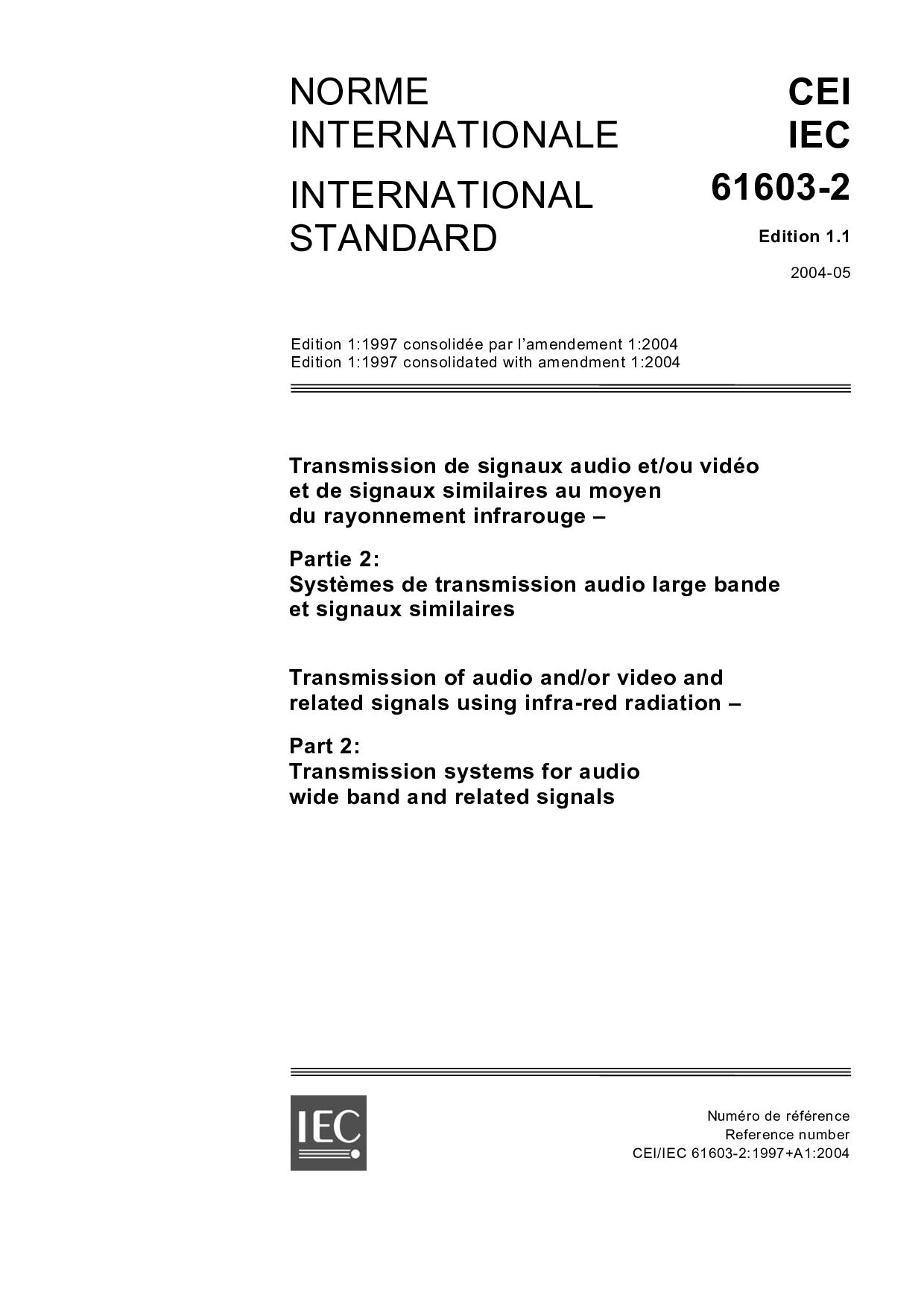 IEC 61603-2:2004封面图