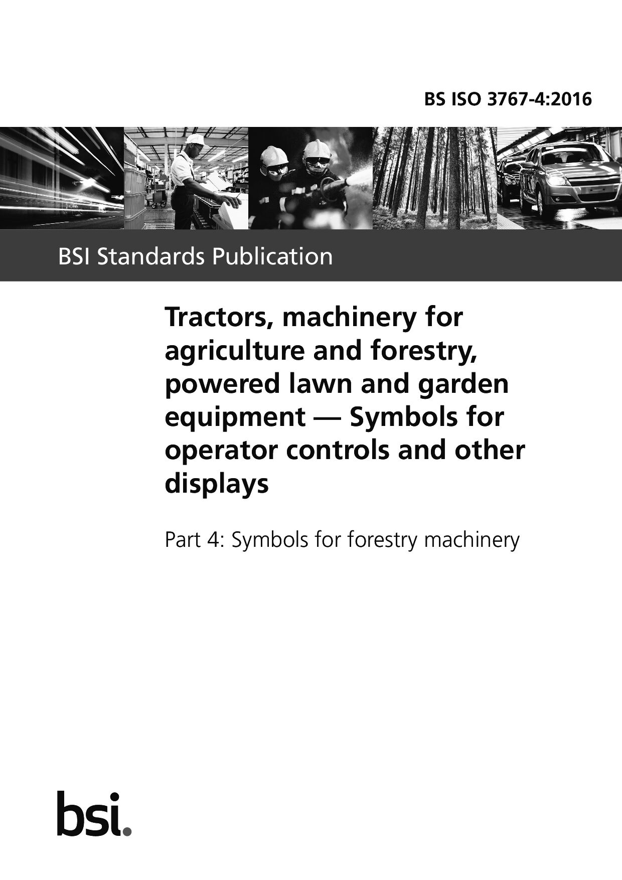 BS ISO 3767-4:2016封面图